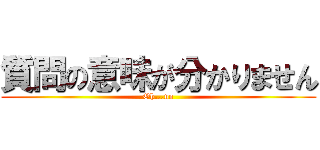 質問の意味が分かりません (Oh...no)