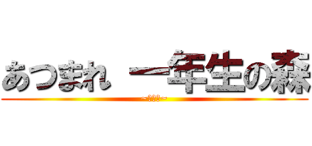 あつまれ 一年生の森 (~第二弾~)