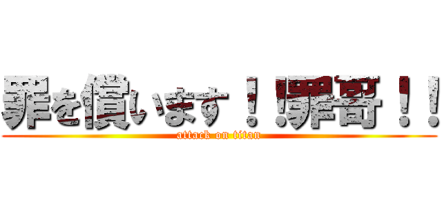 罪を償います！！罪哥！！ (attack on titan)