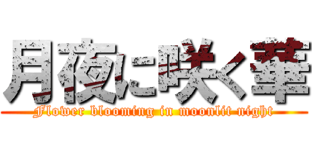月夜に咲く華 (Flower blooming in moonlit night)