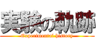 実験の軌跡 (Experimental history)