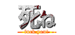 死ね (fuck you!)