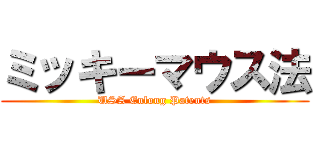 ミッキーマウス法 (USA Enlong Patents)