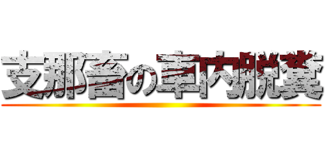 支那畜の車内脱糞 ()