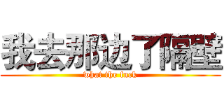 我去那边了隔壁 (what the fuck)