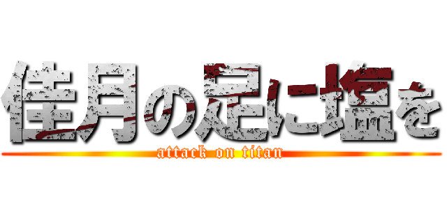 佳月の足に塩を (attack on titan)