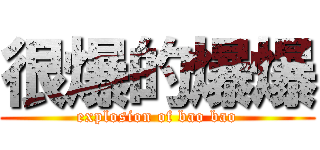 很爆的爆爆 (explosion of bao bao)