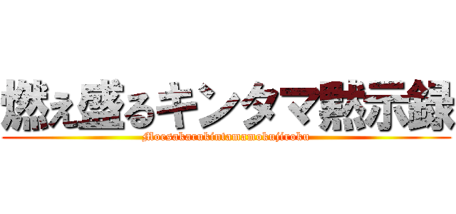 燃え盛るキンタマ黙示録 (Moesakarukintamamokujiroku)