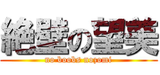 絶壁の望美 (no boobs nozomi)