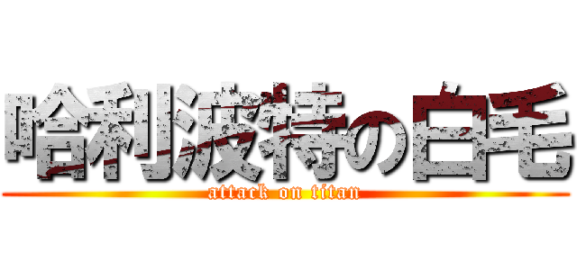 哈利波特の白毛 (attack on titan)