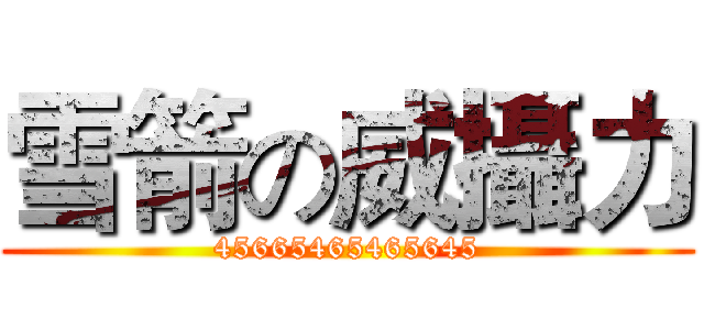 雪箭の威攝力 (45665465465645)