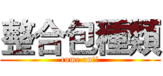 整合包種類 (come on!!)