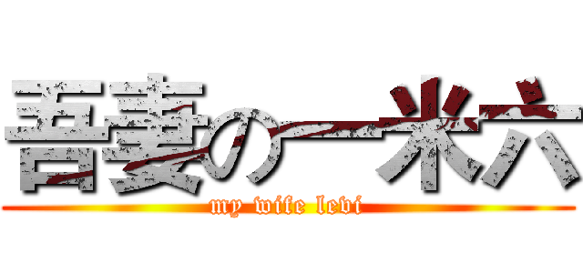 吾妻の一米六 (my wife levi)