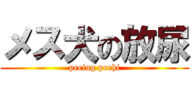 メス犬の放尿 (peeing pochi)