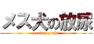 メス犬の放尿 (peeing pochi)