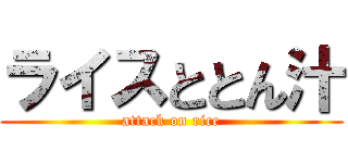 ライスととん汁 (attack on rice)