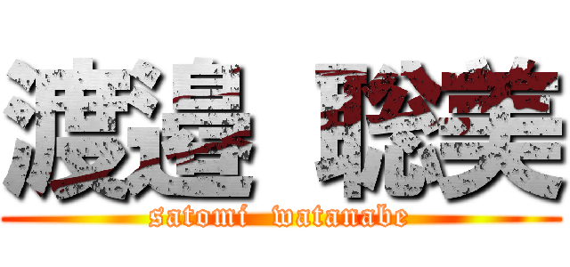 渡邉 聡美 (satomi  watanabe)