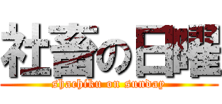 社畜の日曜 (shachiku on sunday)