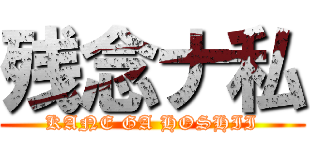 残念ナ私 (KANE GA HOSHII)