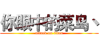 你眼中的菜鸟丶 (attack on titan)