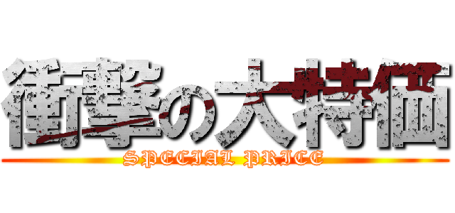 衝撃の大特価 (SPECIAL PRICE)