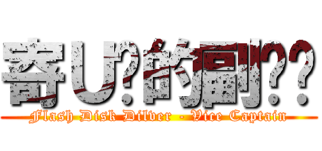 寄Ｕ盘的副队长 (Flash Disk Dilver - Vice Captain)