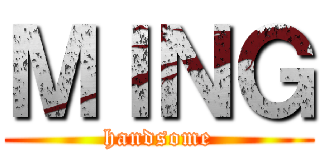 ＭＩＮＧ (handsome)