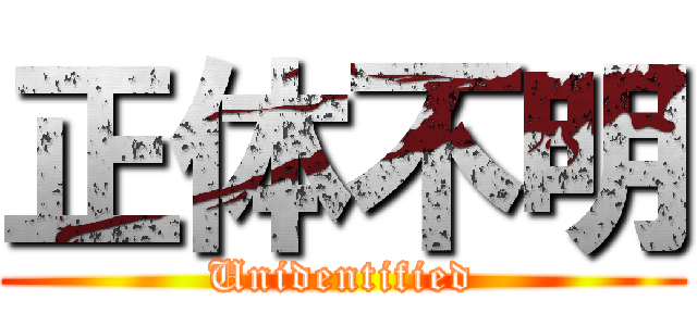 正体不明 (Unidentified)