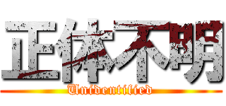 正体不明 (Unidentified)