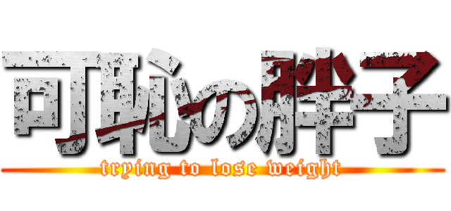 可恥の胖子 (trying to lose weight)