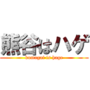 熊谷はハゲ (kumagai is hage)