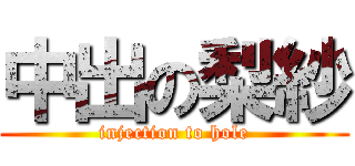 中出の梨紗 (injection to hole)