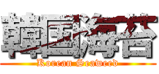 韓国海苔 (Korean Seaweed)