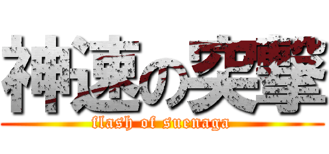 神速の突撃 (flash of suenaga)