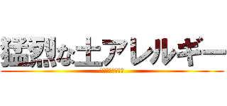 猛烈な土アレルギー (アナフィラキシー)