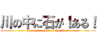 川の中に石が！ある！ (There is a rock in the river!)