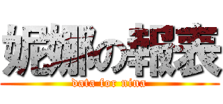 妮娜の報表 (data for nina)