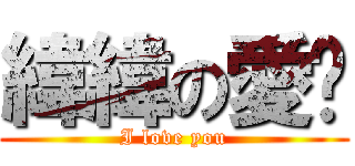 緯緯の愛妳 (I love you)