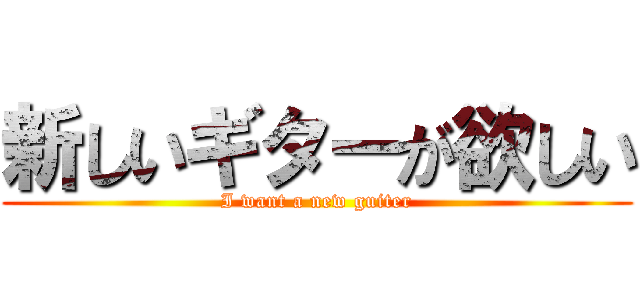 新しいギターが欲しい (I want a new guiter)