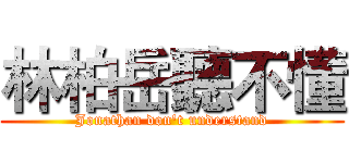 林柏岳聽不懂 (Jonathan don't understand)