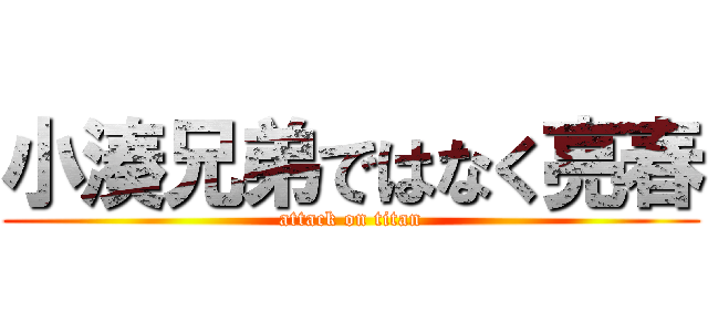 小湊兄弟ではなく亮春 (attack on titan)