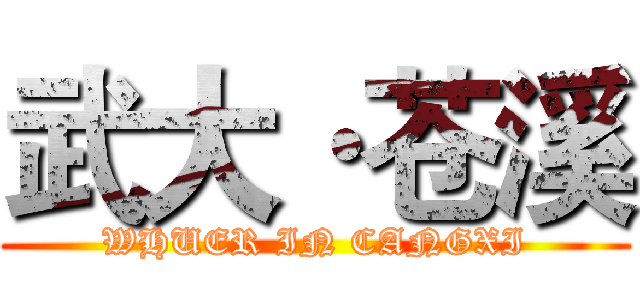 武大·苍溪 (WHUER IN CANGXI)