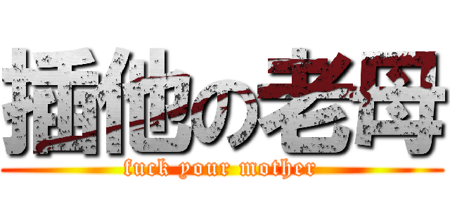 插他の老母 (fuck your mother)