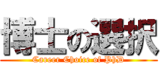 博士の選択 (Career Choice of PhD)