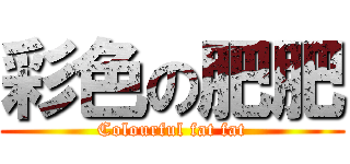 彩色の肥肥 (Colourful fat fat)