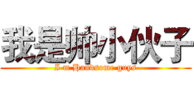 我是帅小伙子 (I m Handsome guys)