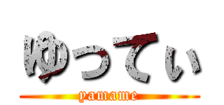 ゆってぃ (yamame)
