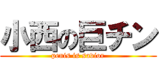 小西の巨チン (penis is savior)