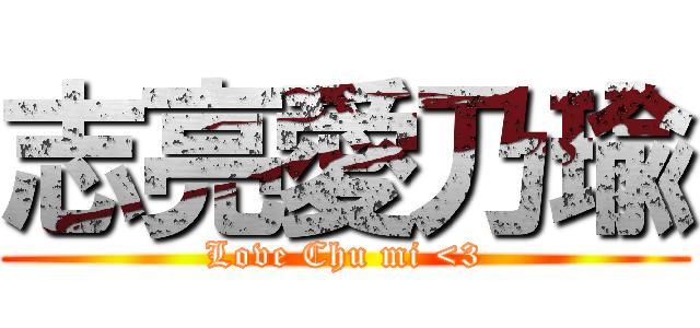 志亮愛乃瑜 (Love Chu mi <3)