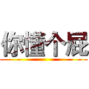 你懂个屁 ()